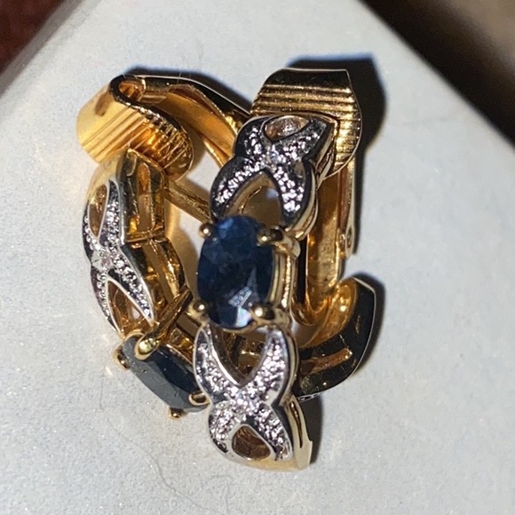 Women Jewelry Gold Over Sterling Silver Green - Picture 2 of 4